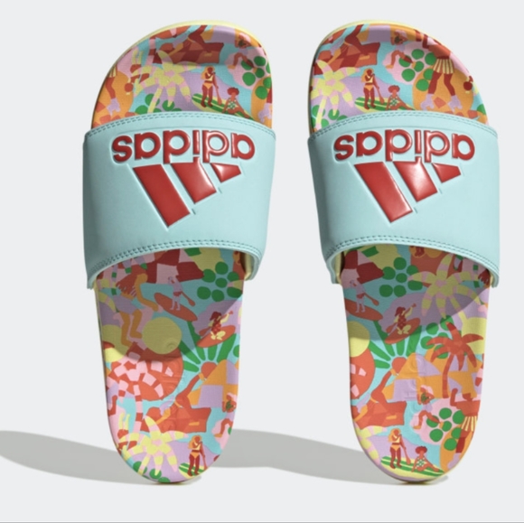 NIB FARM Rio Slide Sandals Adidas Collaboration Women's Size